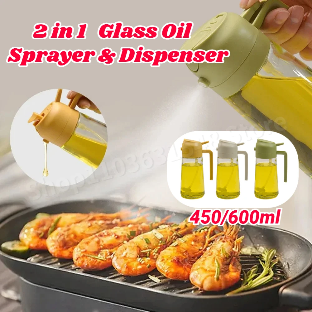 Бутылка с распылителем масла 2 в 1 дозатор оливкового 450/600 мл распылитель кухонные