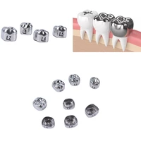 primary molar teeth crown stainless steel orthodontic teeth crown for adult dental lab teeth crown molar denture crown 48pcs
