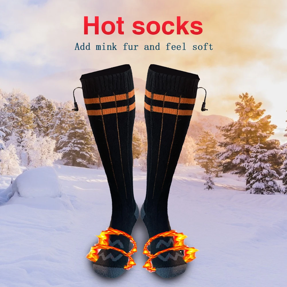 

Уличные Лыжные носки, удобные теплые носки, зимние теплые носки с аккумулятором для мужчин и женщин, для рыбалки, кемпинга, пешего туризма