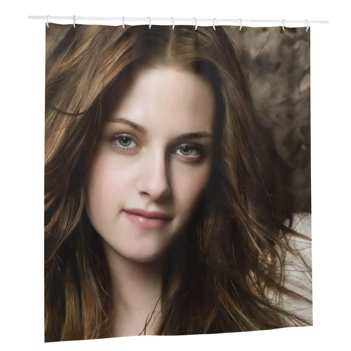 

Kristen Stewart Shower Curtains Home Bath Curtains with 12pcs Hooks Bathtub Polyester The Twilight Saga Bella Curtain