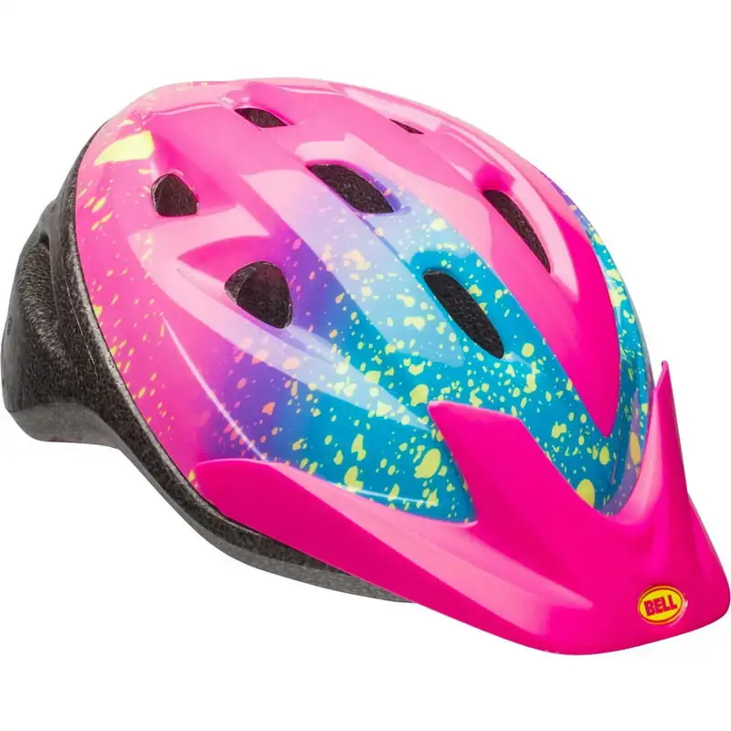 

Girls Bike Helmet, Pink Splatter, Child 5+ (52-56cm) Casco para motos Helmet cycling 자전거 헬멧 Kask Folding bike helmet H