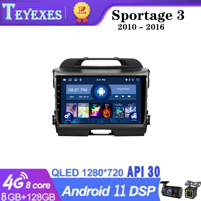 

TEYEXES Carradio For Kia Sportage 3 SL 2010 - 2016 Car Radio Stereo Multimedia Video Player Navigation GPS Android 11 2 Din 2din