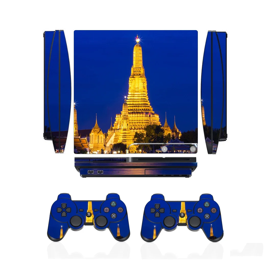 Beautiful Scenery 3307 Vinyl Skin Sticker Protector for Sony PS3 Slim PlayStation 3 and 2 controller skins Stickers