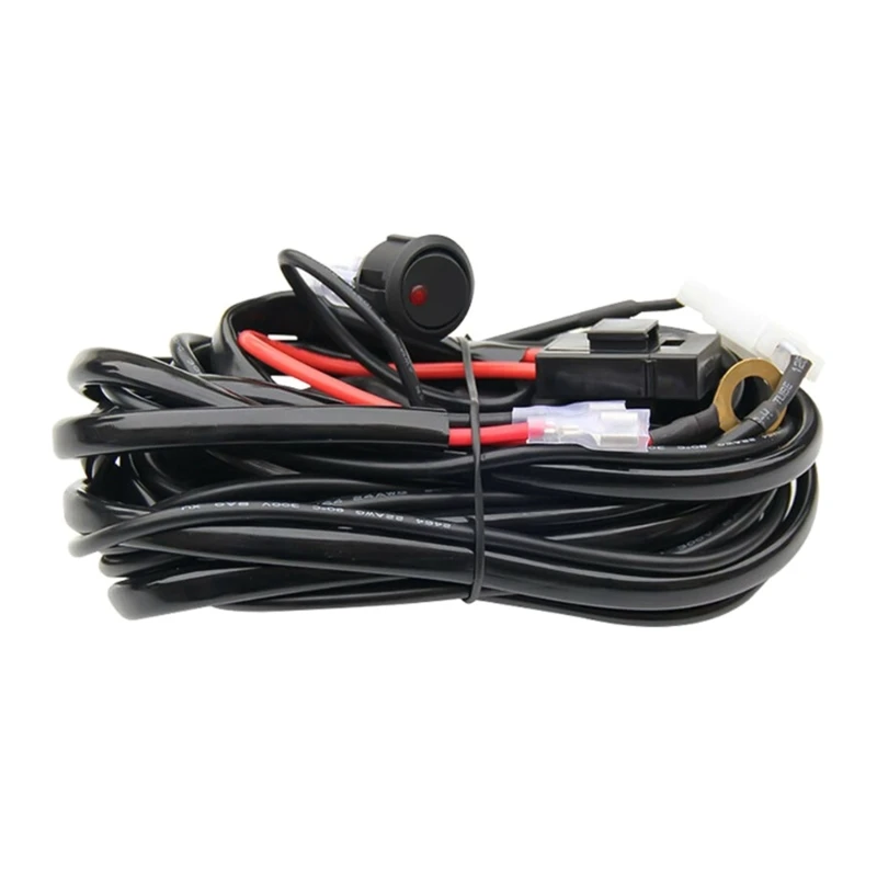 

Motorbike Fog Light Wiring Harness Socket Wire Connector 40A Relay ON/OFF Switch