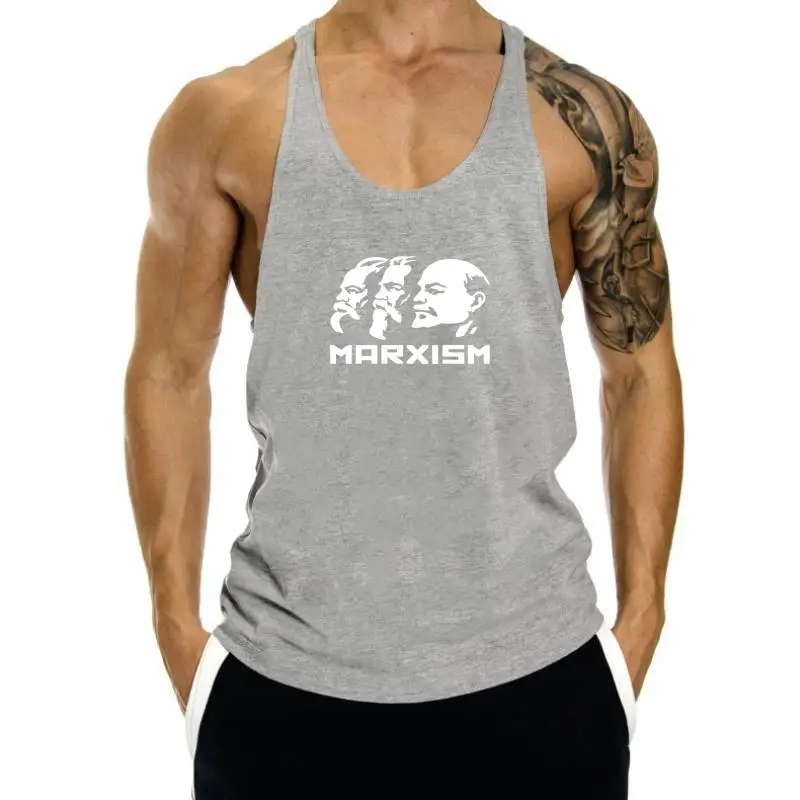 

Summer 100% Cotton Normal Marxism Cccp Ussr Russian Russia 100% Cotton sleeveless Summer tank top men