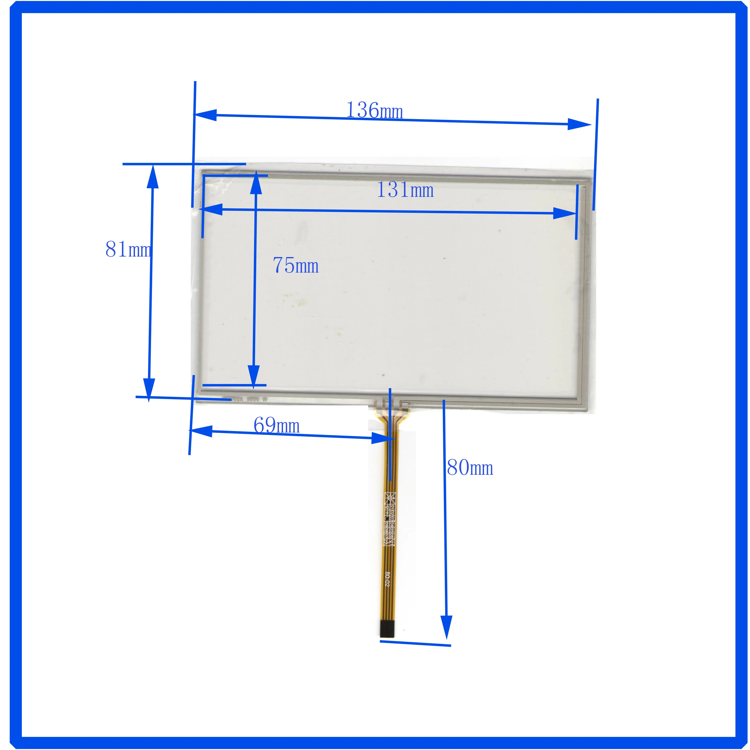 

136*81mm 6inch 4lines resistance screen for car DVD redio this is compatible 136*81