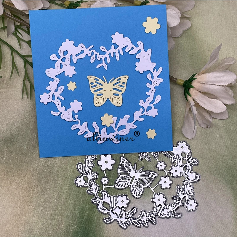 

Бабочка цветок лист кольцо металлические штампы трафареты для «сделай сам» Скрапбукинг декоративное тиснение ручная работа штамповочный шаблон