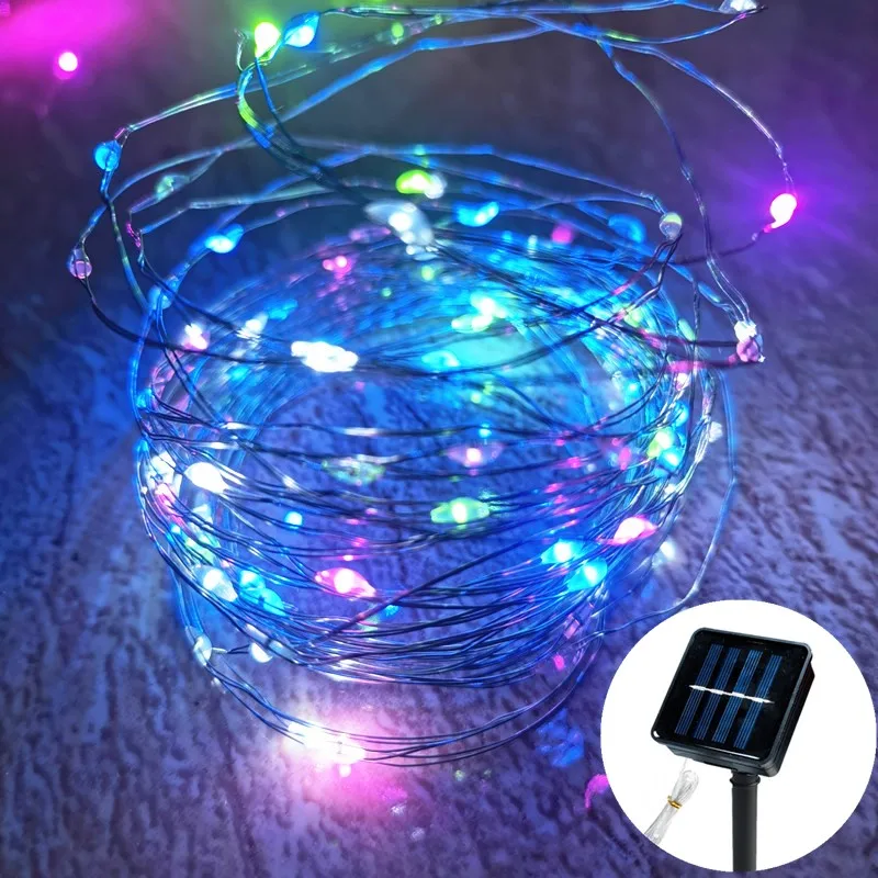 

Solar String Fairy Lights 12m 100LED / 32M 300 LED Waterproof Outdoor Garland Solar Power Lamp Christmas for Garden Decoration