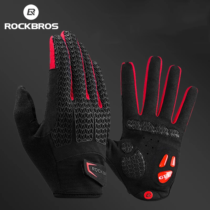 Ветрозащитные велосипедные перчатки ROCKBROS с сенсорным экраном для езды на горном
