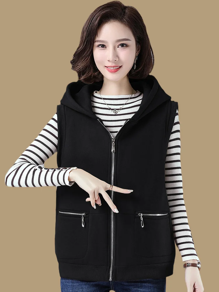 Толстовки с капюшоном жилет куртка для женщин весна-осень 2024 новый корейский