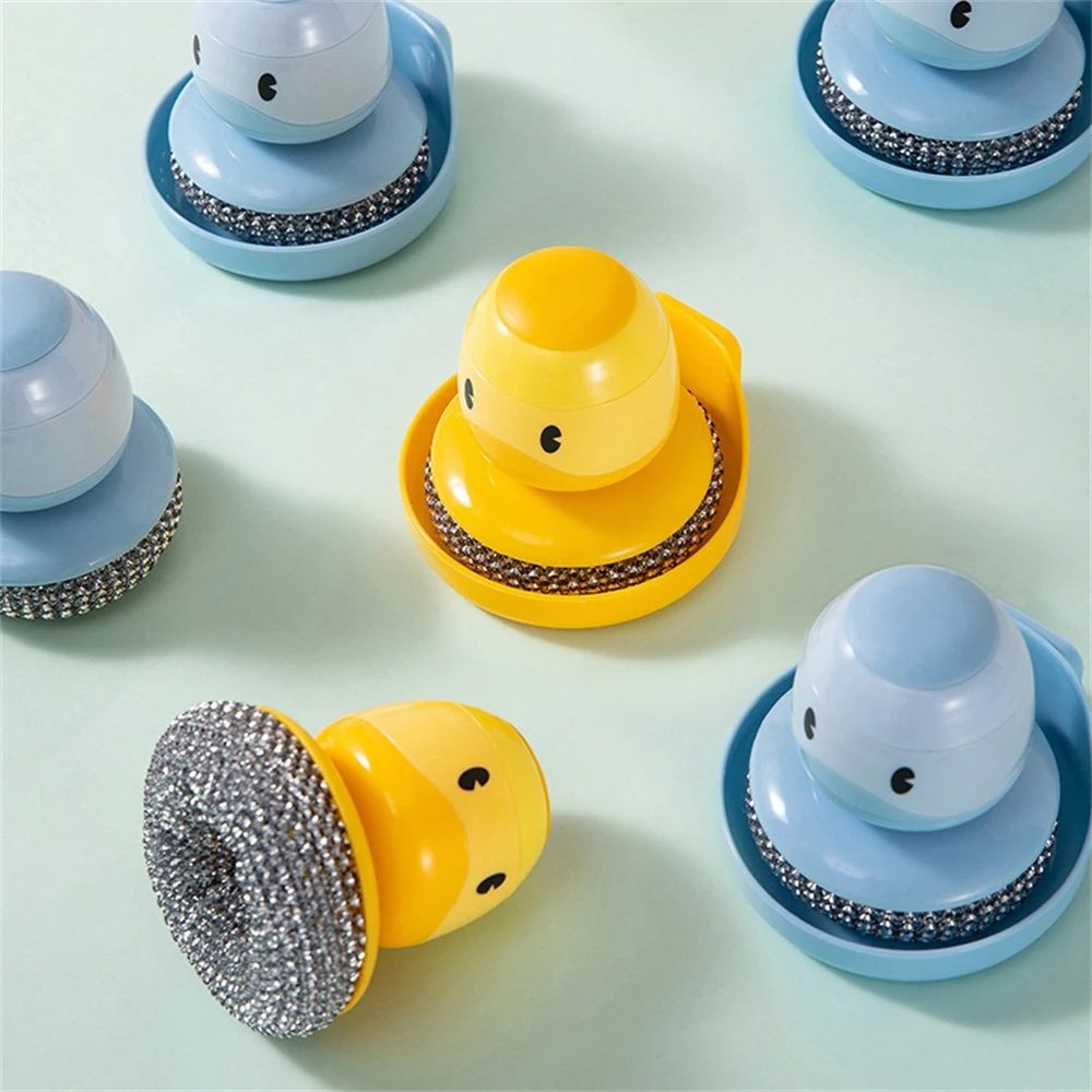 

Iquid Soap Dispenser Duck Shape Press Type Handheld Mini Brush Cleaning Brush Kitchen Cleaning Brush Dish Brush