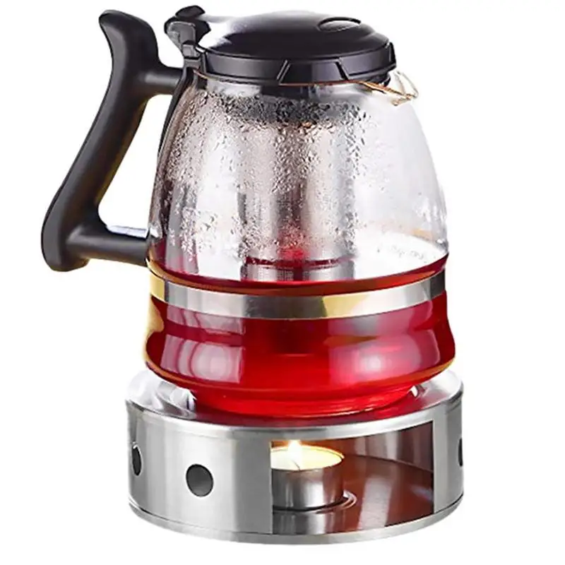 

Портативный обогреватель для чайника, обогреватель из нержавеющей стали для кофе и чая, стеклянные чайные горшки, посуда, теплые инструменты, термостойкие горшки для широкого применения