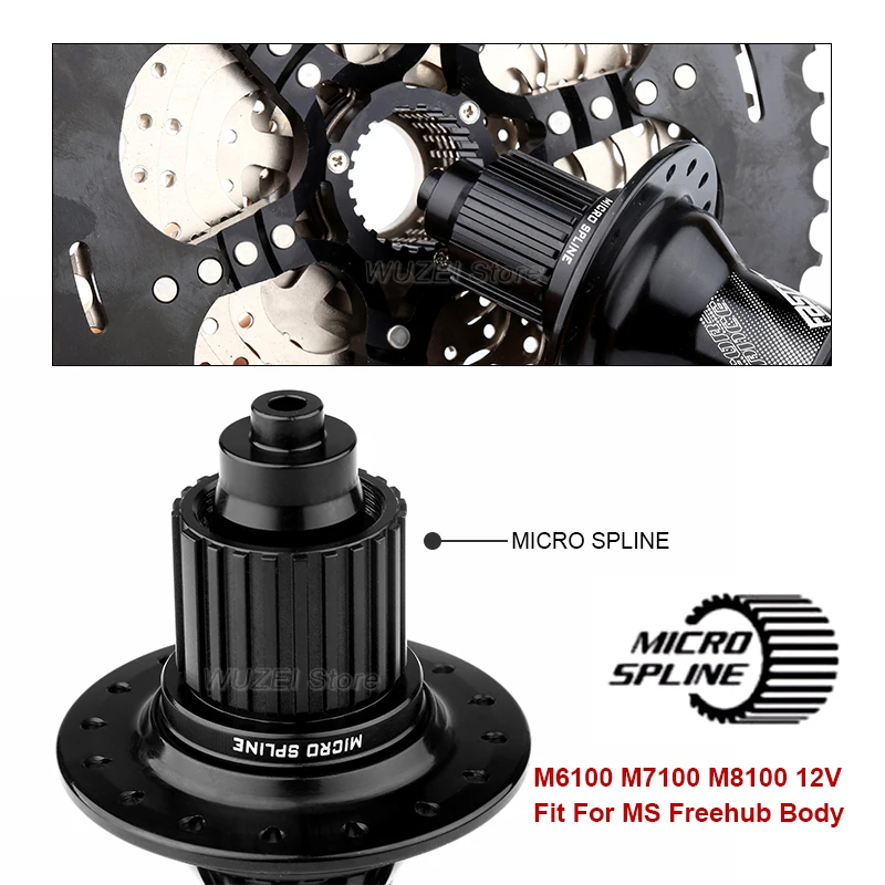 MTB Звездочка SUNSHINE 12 Скоростей MS кассета 10-50T/52T для Micro Spline K7 В корпуса Hub M7100 M8100 |