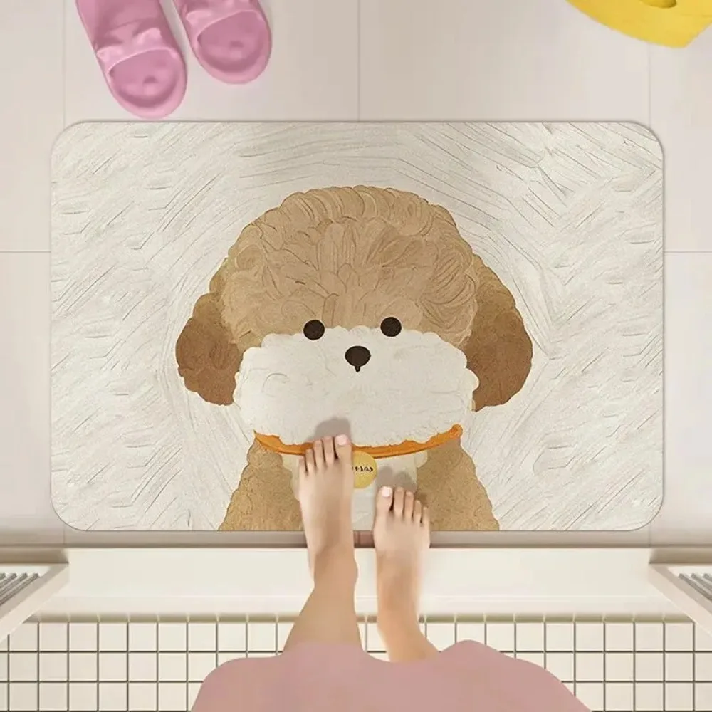 1 шт. коврик для ванной комнаты с рисунком щенка креативная картина маслом сушка