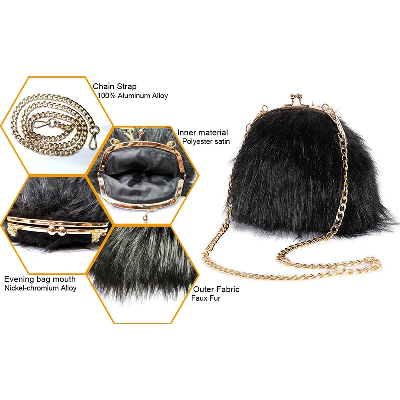 Искусственный мех искусственная кожа сумка через плечо винтажные вечерние сумки