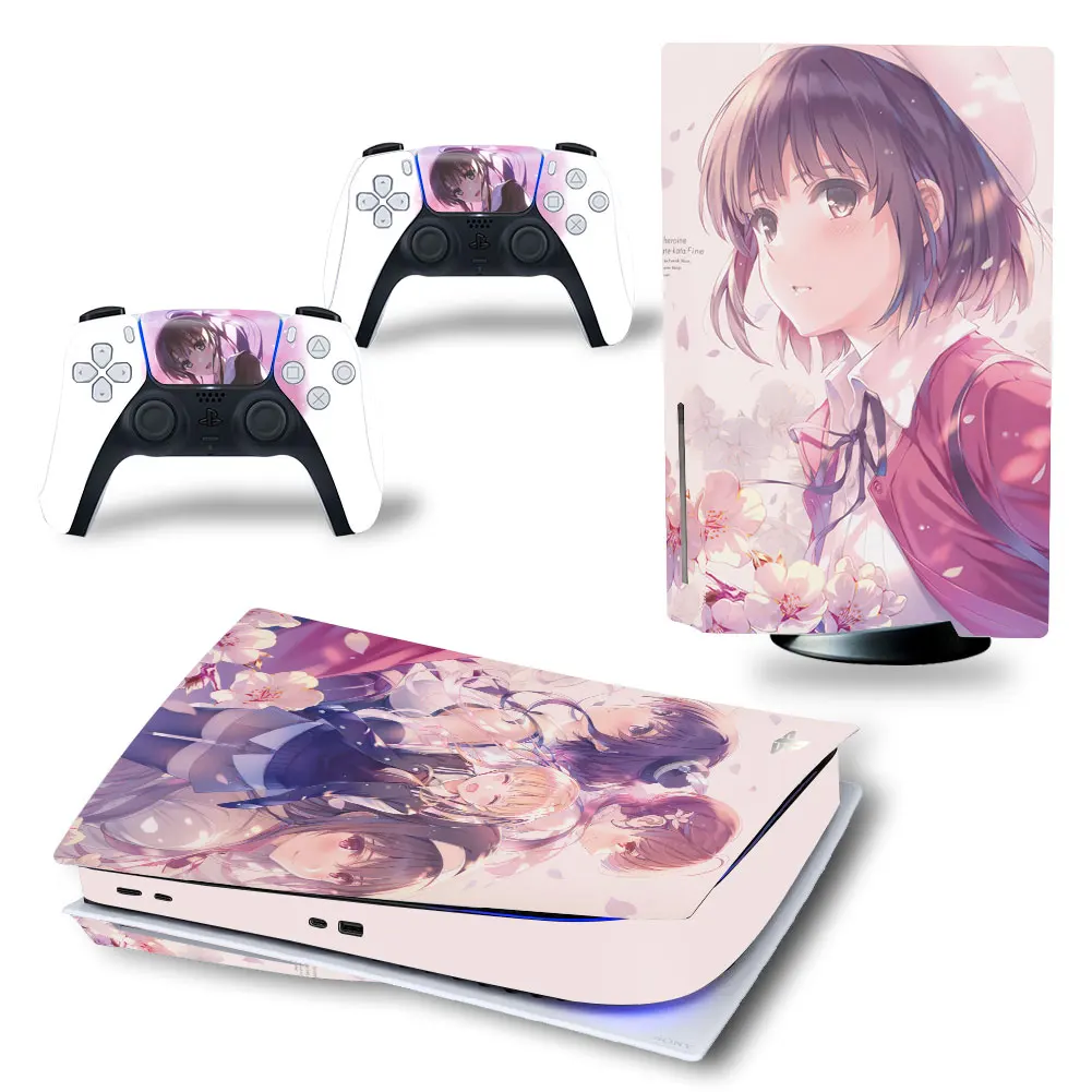 

Наклейка в стиле милой девушки PS5 Disc Edition для Playstation 5 и 2 контроллера