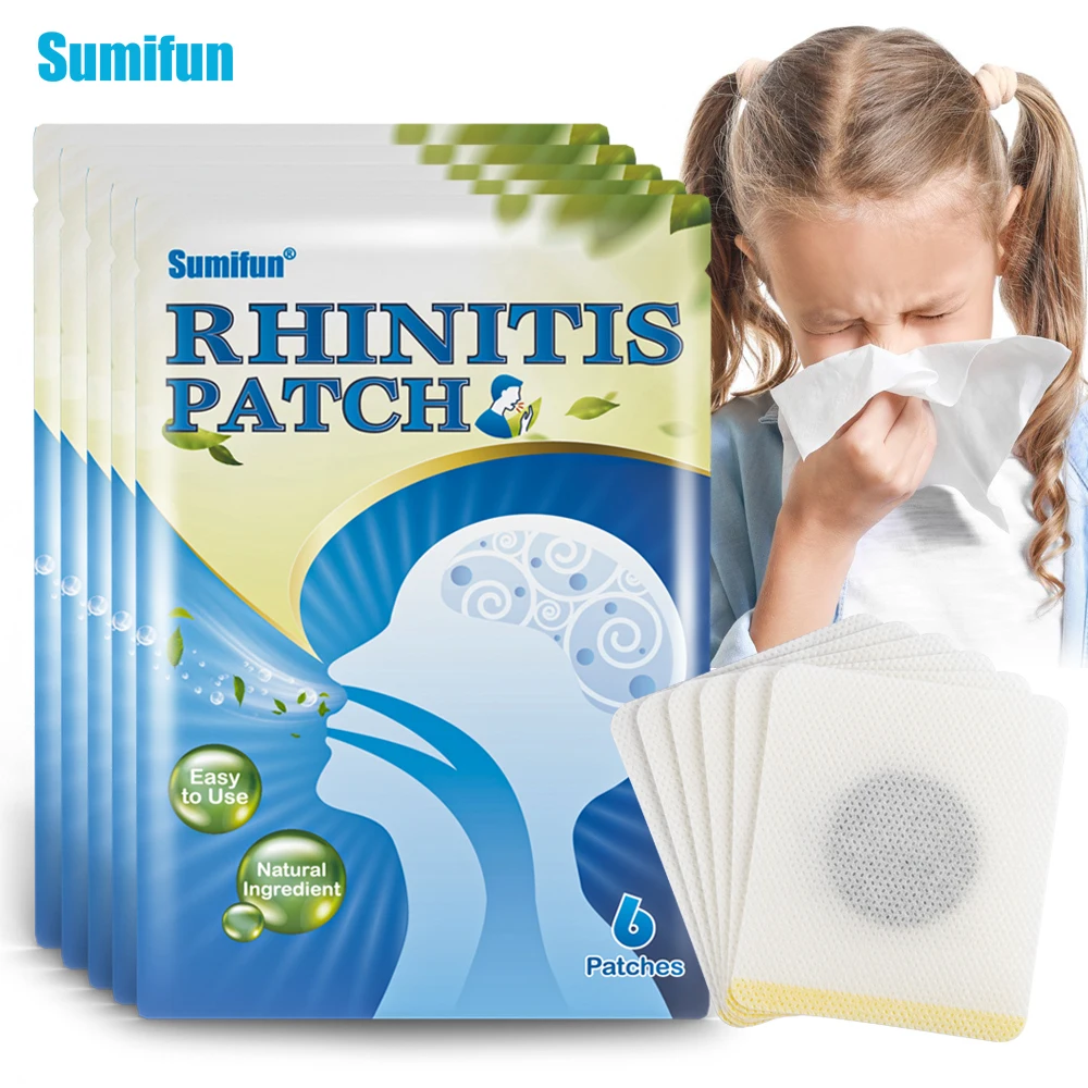 6/18/30Pcs Sumifun Rhinitis Patch Treat Sinusitis Nasal Congestion Sticker Relieve Sneezing Cold Nose Itchy Care Medical Plaster
