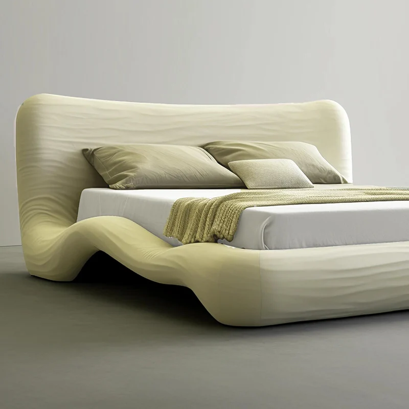 Европейская роскошная бархатная кровать двойной комплект белый большой пол