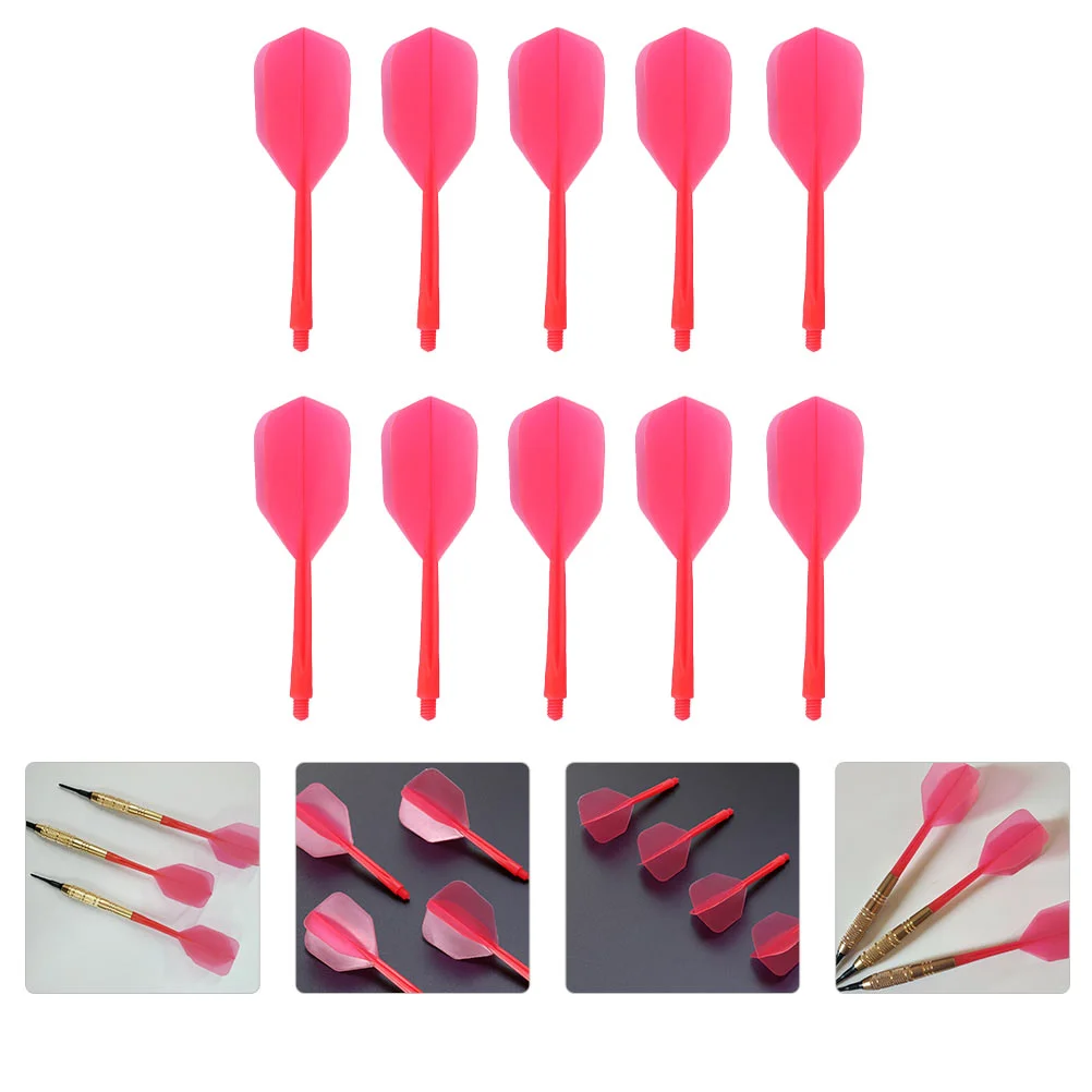 

10 Pcs Metal Transparent Tail Stems Joystick Anti-fall Leaves Plastic Shaft Child