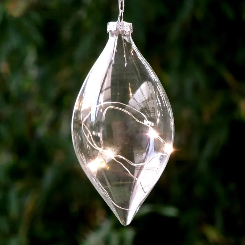 

Диаметр = 8 см, маленький размер, Серебряный подвесной стеклянный шарик для освещения, Рождественская елка, подвесной шар, конус-капля, праздничное украшение ручной работы