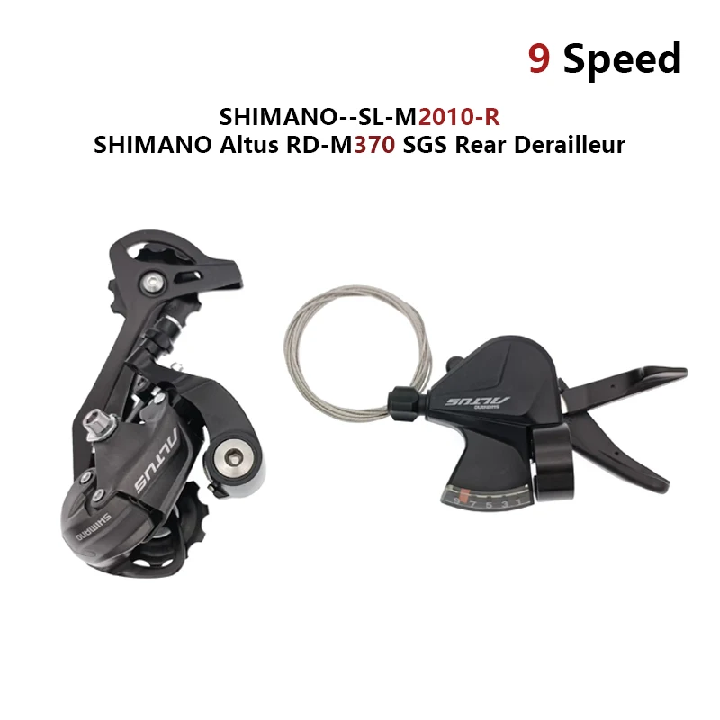 

Задний переключатель передач M370 SGS для горных велосипедов, 9 скоростей, рычаг переключения передач M2010 для общей емкости 9 В, для горных велосипедов