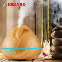 kbaybo 400ml aroma essential oil diffuser ultrasonic air humidifier purifier with wood grain led lights for office bedroom peach