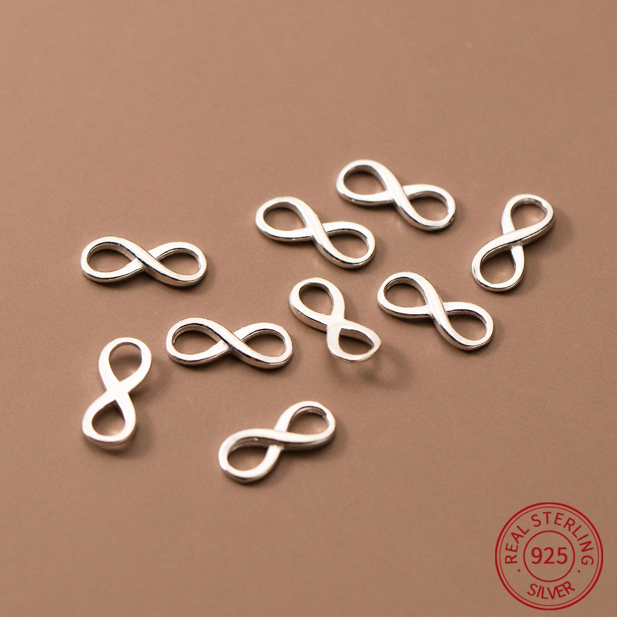 

S925 Silver Eight Shape Bracelet Connectors Double Hole Connectors for Jewelry Making Findings DIY Material