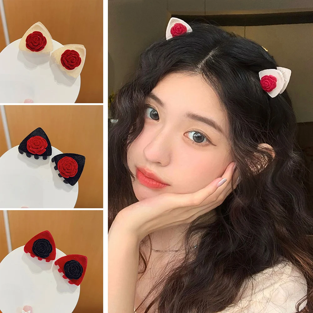 

Headwear Fashion Accessories Hairpin Side Hairpin Flocking Hairpin Cat Ear Hairpin Rose Hair Claw Hair Claw Mini Hair Claw
