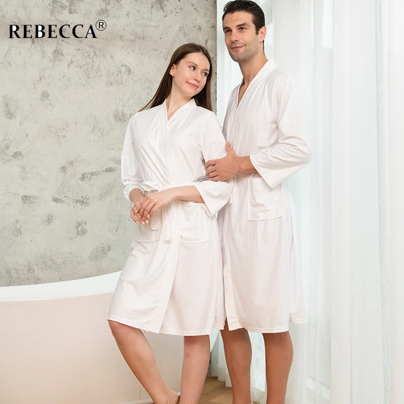 Халат-кимоно из шелковистой вафельной ткани для мужчин и женщин размеры XXXL |