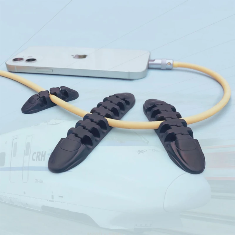 Органайзер для кабеля силиконовый держатель USB гибкие зажимы управления кабелем