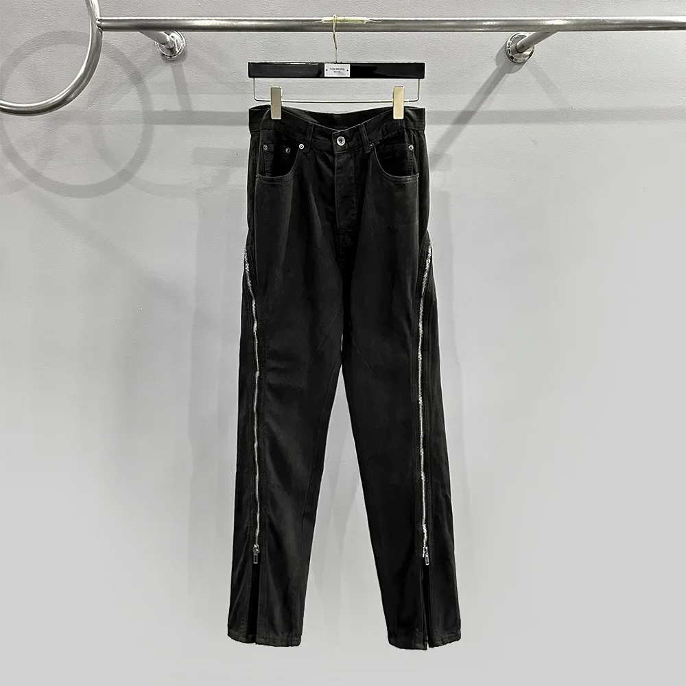 24SS Лидер продаж Rick мужские джинсы ретро повседневные байкерские брюки на молнии