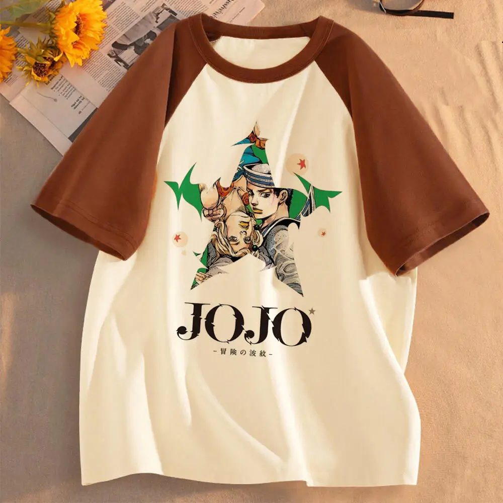 Jojo Bizarre Adventure Steel Ball Run девушка аниме эстетика классическая модная футболка ретро графика цифровая поп-культура красочная (art.: 3920d12e6f4df) - 3920d12e6f4df