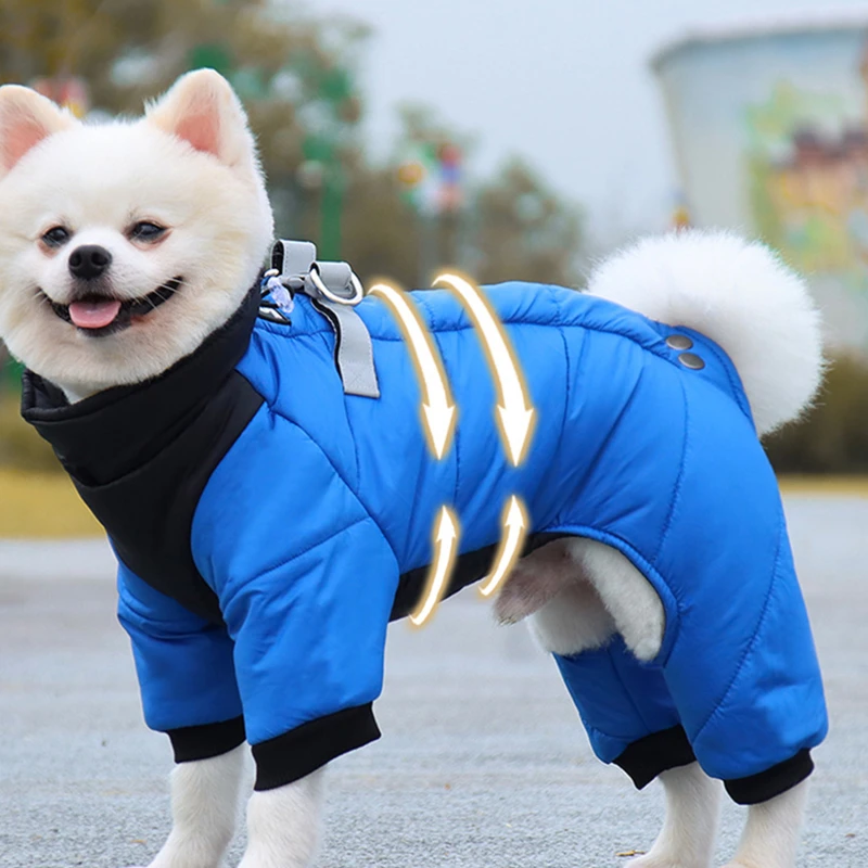 

Зимняя теплая фосфоресцирующая утепленная куртка для собак водонепроницаемая одежда для собак малого и среднего размера пальто для щенков...