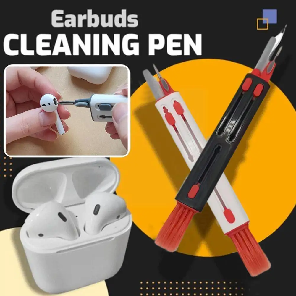 Earphone Clean Pen Bt Earbuds Cleaning Tool Portable Powder Dust Pen Multi-function Charging Box Iron Brush Dust Accessorie N5x5