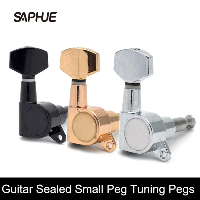 

5 Sets/30pcs Guitar Tuning Pegs Tuner Machine Heads with Logo tuning peg machine head Chrome-Gold-Black