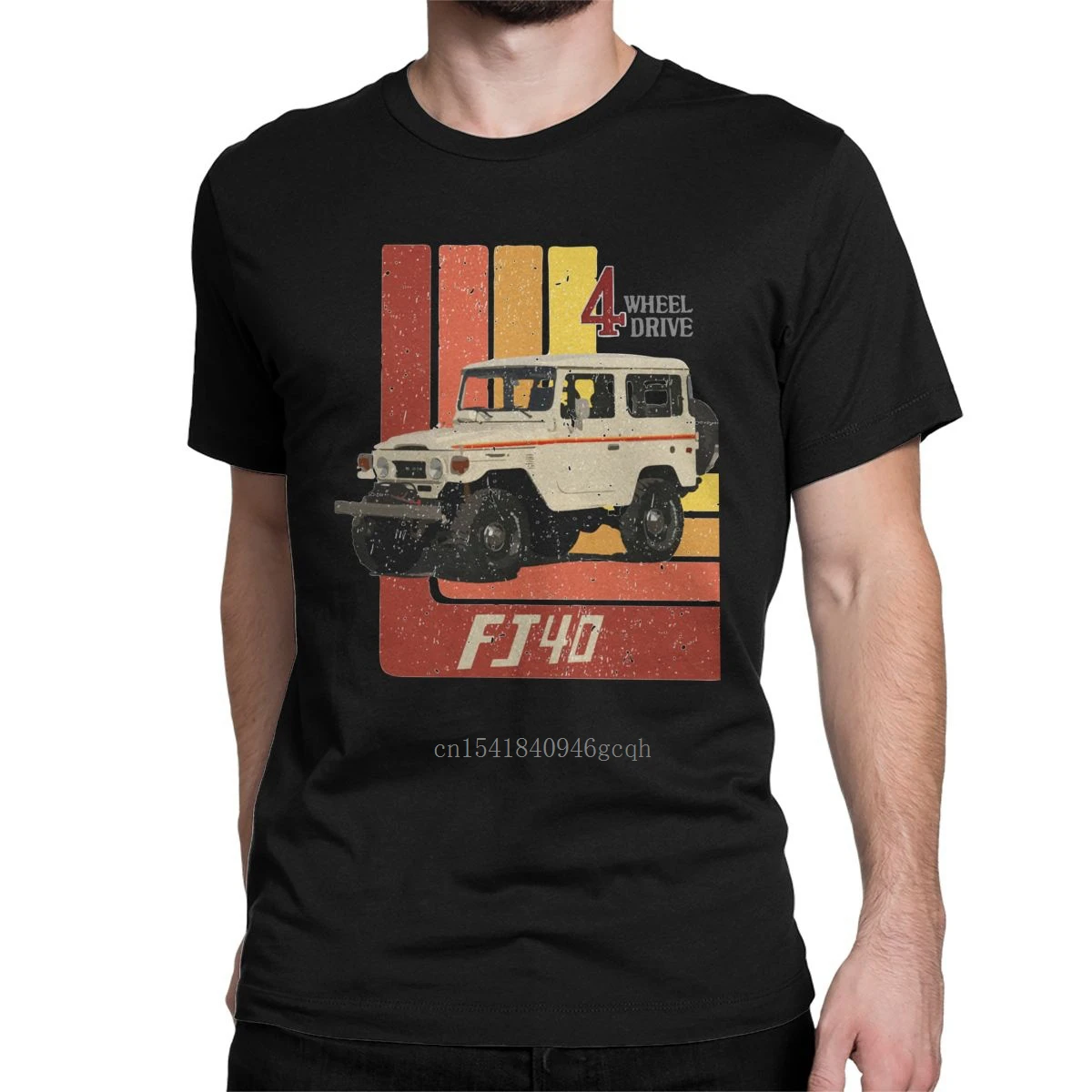 

Men's T-Shirt Retro Land Cruiser FJ40 Jdm Humorous 100% Cotton Tee Shirt Short Sleeve Top Speed Car T Shirts Tops 4XL 5XL