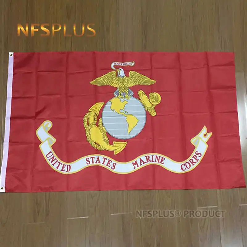 

USMC American Flag US United States Marine Corps 3x5 ft Polyester Printed Decorative USA Army Navy Solider Flags And Banners