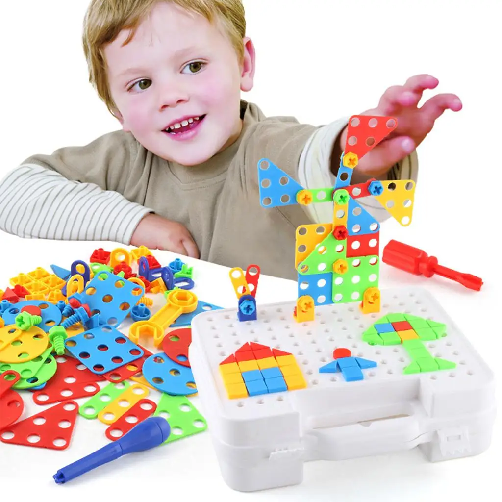 

212x Kids Mosaic Drill Set STEM Learning Educational Toys for Boys And Girls