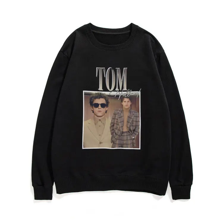 

Tom Holland Same Style Print Sweatshirt Unisex Loose Coat Regular Men Women Fashion Funny Streetwear Man Cotton Coat Sweatshirts