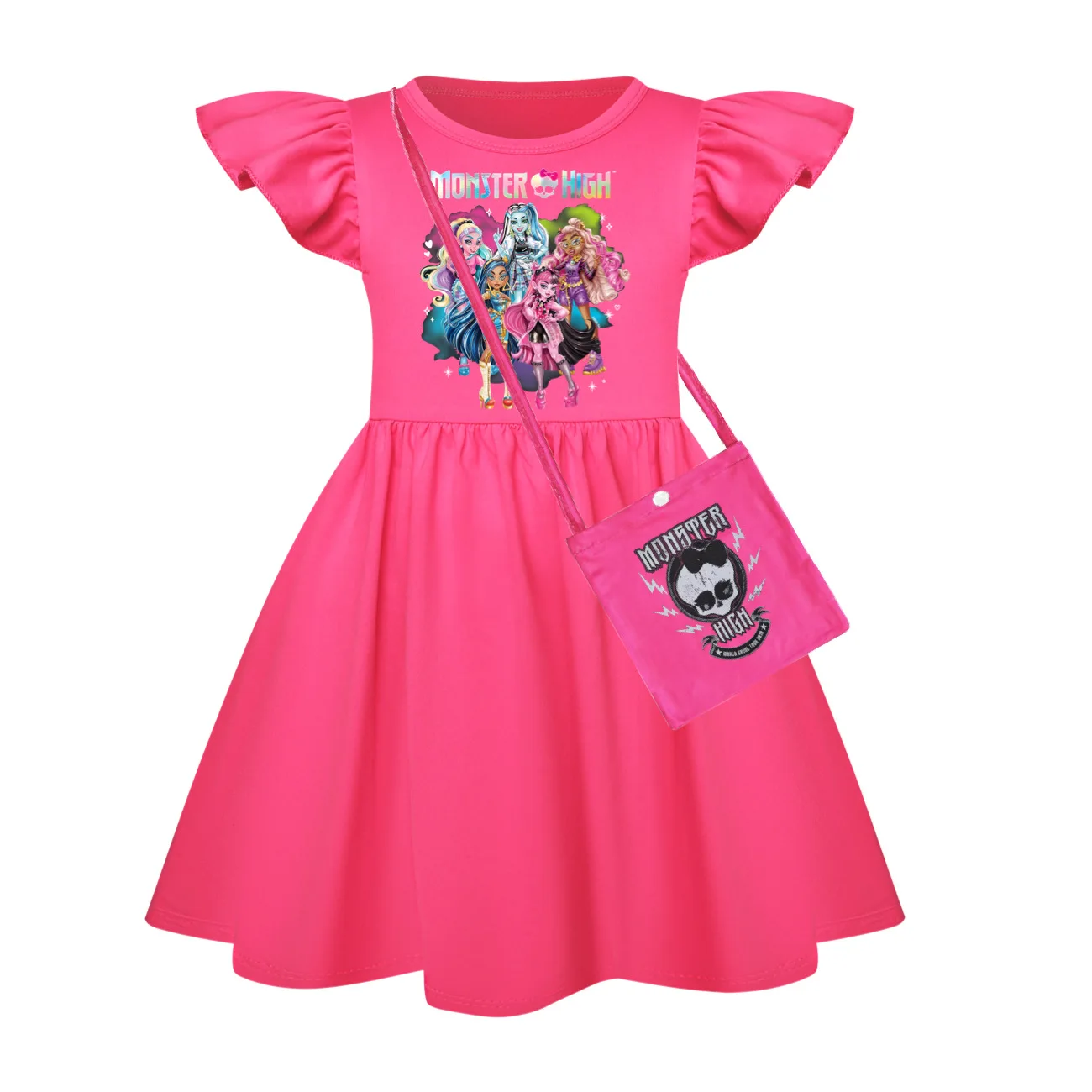 Платье для маленьких девочек детское платье принцессы с рисунком монстра