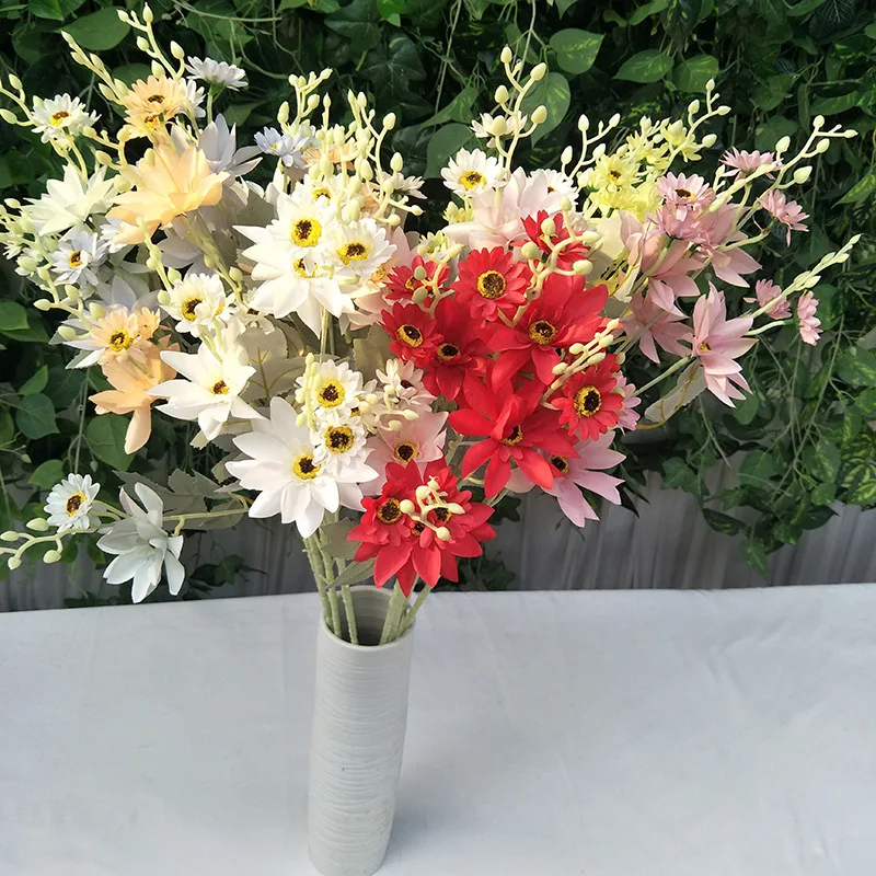 

Realistic Artificial Flowers Home Decor High-Quality Bridal Bouquet Flores Artificias Wedding Decoration Table Deco Chambre