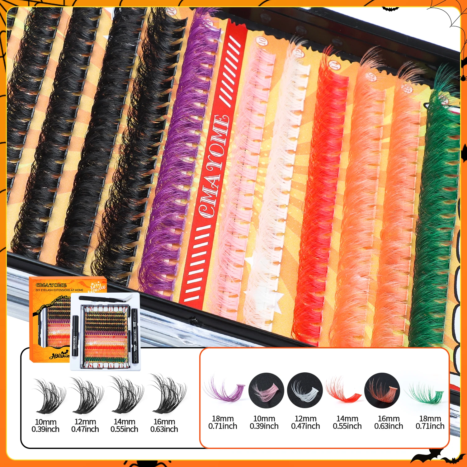 Набор для наращивания ресниц Densy цветной Пинцет Хэллоуина и косплея инструмент