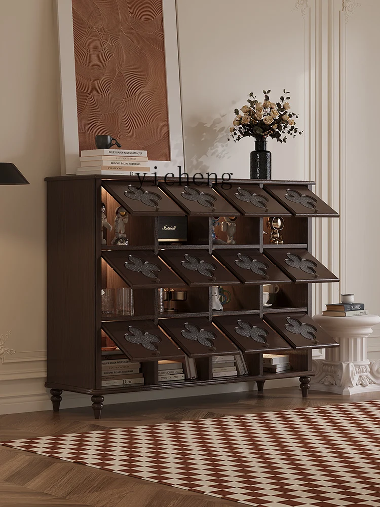 Шкаф с ящиками ZK Clover из массива дерева креативный шкаф для хранения 12 ячеек