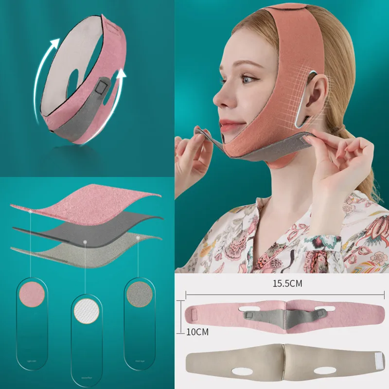 

4Colors Face-lift Bandage Thin Face Lifting Mask Anti-wrinkle Face-lift with Sleep V-face Bandage Facial Face Support Tool