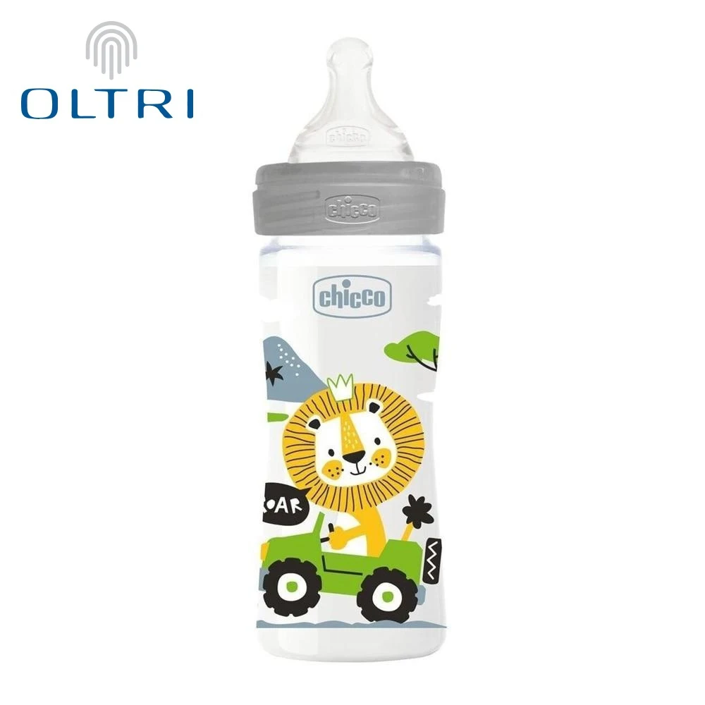 Бутылочка для кормления Chicco Well-Being 2мес.+ с силиконовой соской средний поток РР
