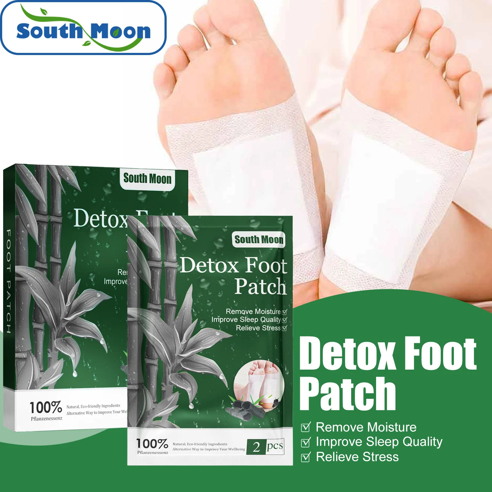 

SouthMoon Natural Herbal Foot Paste Care To Set Detox Remove Dampness And Cold To Relieve Stress And Promote Sleep Feet Sticker
