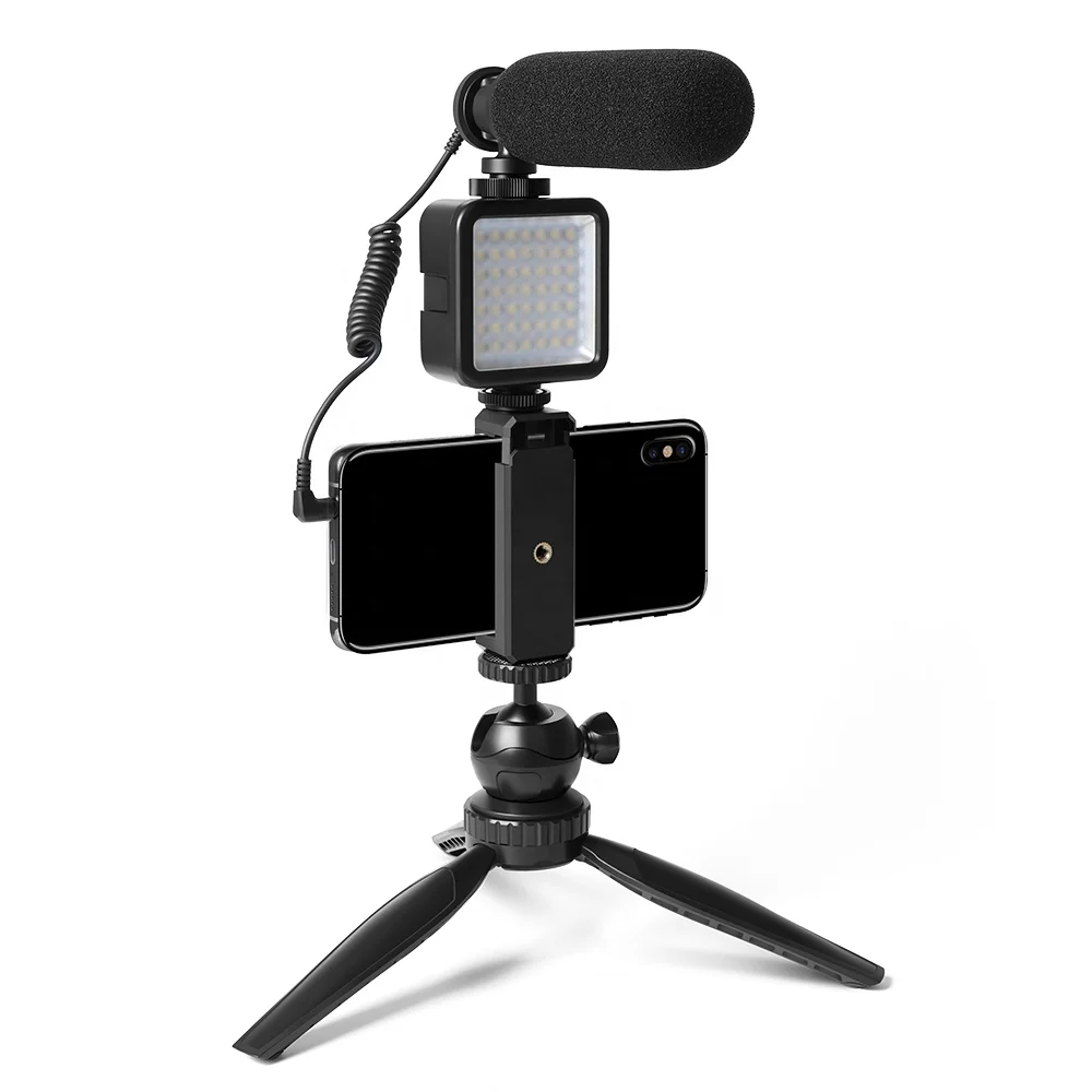 

MAONO Camera Microphone with Camera Light Tripod Stand Tripod Light Stand for Video Record Condenser Microphone