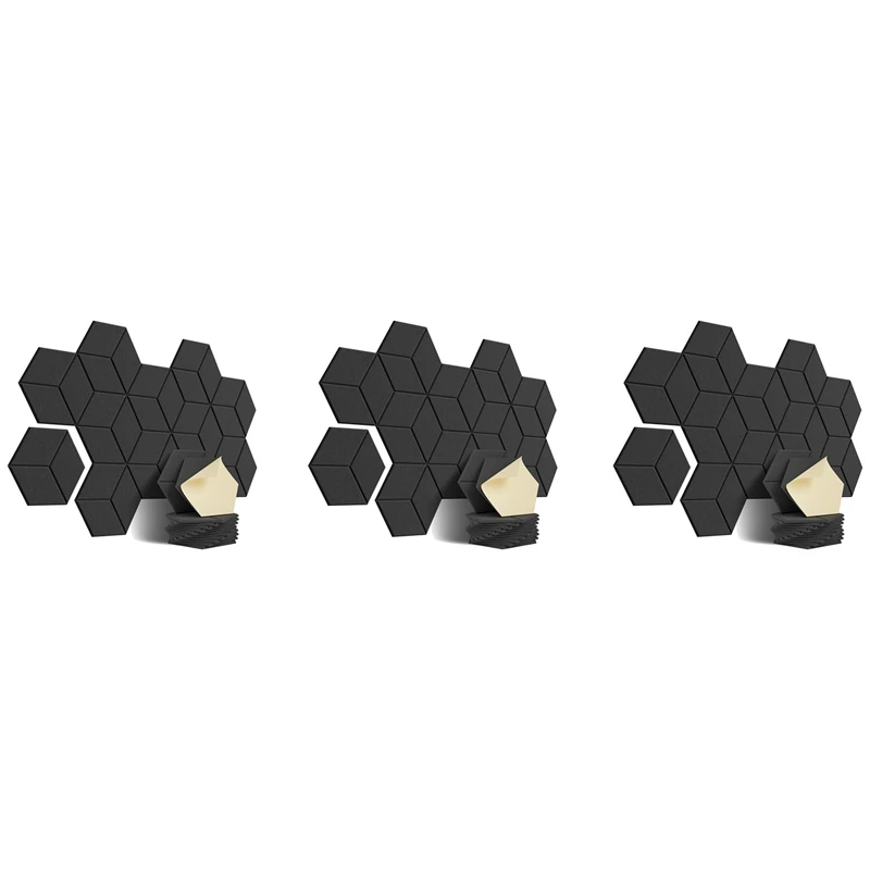 

36 PACK Acoustic Foam,Self-Adhesive Sound Proof Panels,For Sound Insulation &Acoustic Treatment(Black)