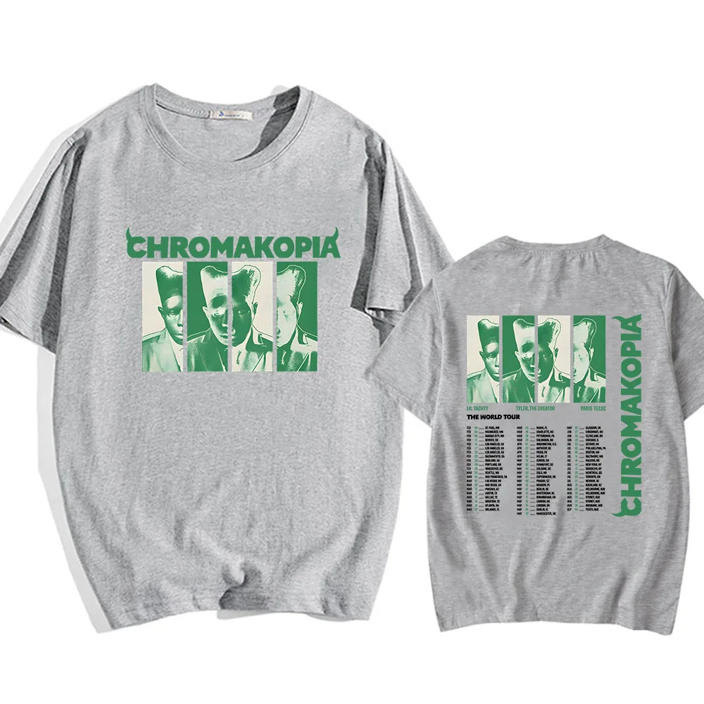 World Tour 2025 Chromakopia Album T-shirt Rapper Tyler The Creator Graphic Tshirts Short Sleeve Cotton O-neck Tee-shirt Mens Tee