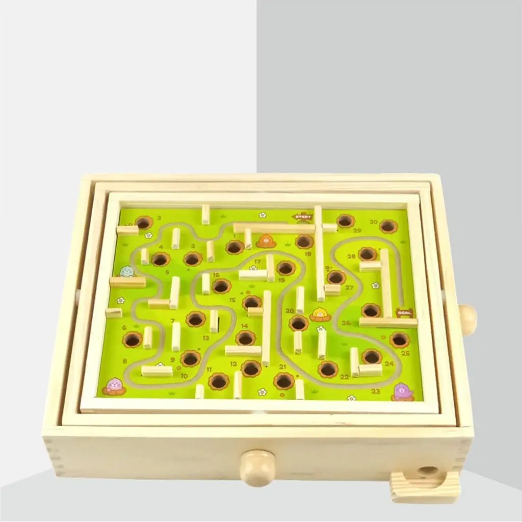 

Handcrafted Labyrinth Puzzle Rolling Beads Early Learning Boys Girls Family